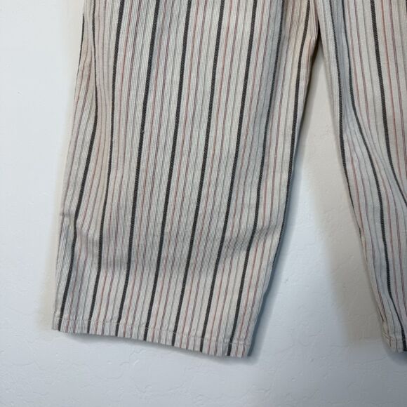 Urban Outfitters Size 4 Striped Corduroy Pleated Front High Rise Cropped Trouser - Picture 8 of 16
